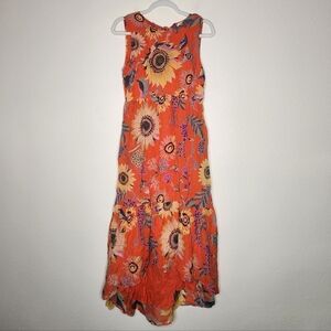 Banjanan Orange Sunflower Maxi Dress S